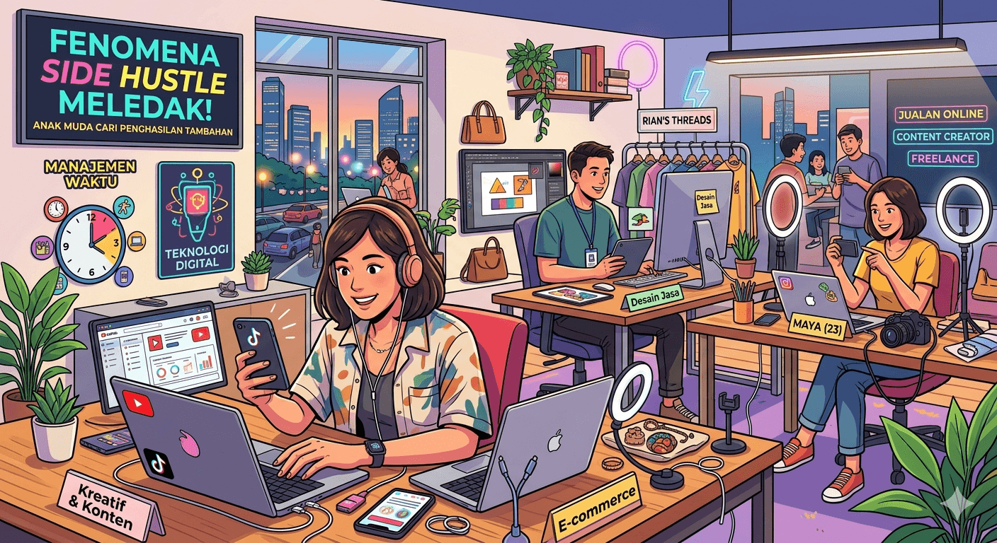Fenomena “Side Hustle” Meledak, Anak Muda Ramai Cari Penghasilan Tambahan